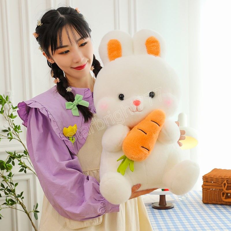 28/40cm Stuffed Carrot Rabbit Plush Toy Soft Toys Cushion Bunny Kid Pillow Birthday Gifts For Children Baby Accompany Sleep Toy