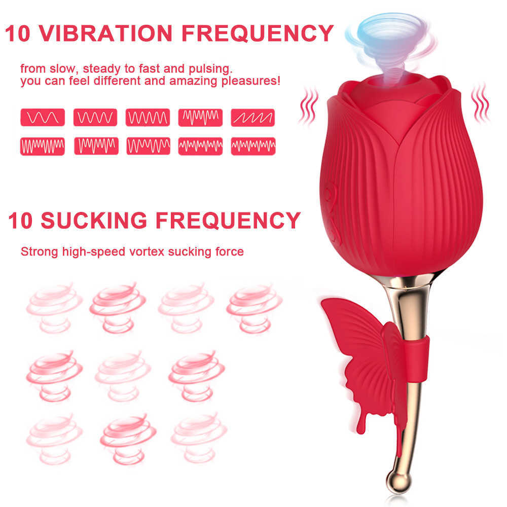Rose Vibator pary wibratory pochwy łechtaczki stymulacja masażer sutka sutka wtyczka erotyczna zabawki seksualne dla kobiet