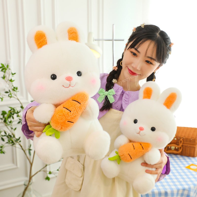 28/40cm Stuffed Carrot Rabbit Plush Toy Soft Toys Cushion Bunny Kid Pillow Birthday Gifts For Children Baby Accompany Sleep Toy