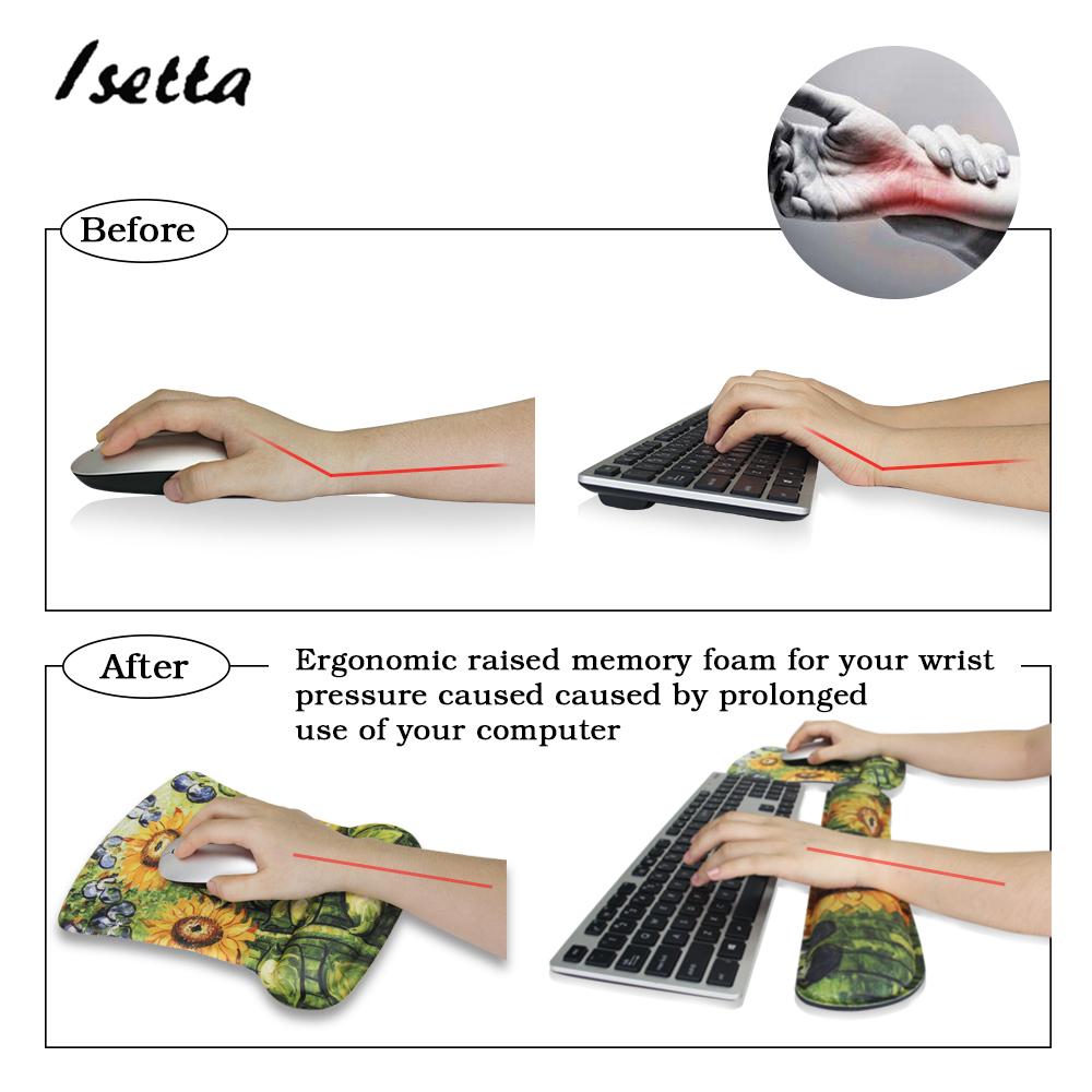 RESTS Klavye Mouse Pad Bilek Dinlenme Ergonomik Bellek Köpük Ofis Bilgisayar Dizüstü Bilgisayar İçin Set Konforu