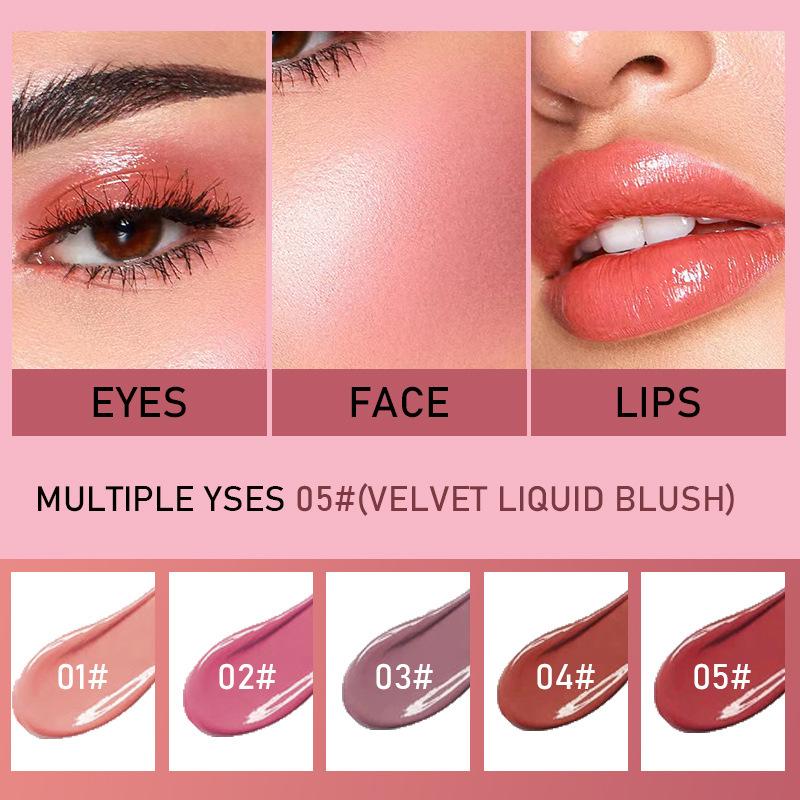 Jolly Jojo Liquid Blush для девушки иностранцы горячие продажи лиц Освечивание высокого глянцевого водонепроницаемого Rouge Beauty Cosmetics Women Women Makeup Trend