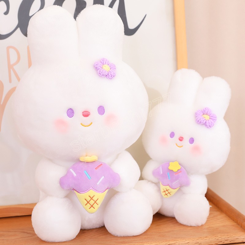 25-40 см прекрасный плюшевый сидящий кроличьи игрушки сладкие фаршированные куклы кролика милые подарки на подушках каваи для детей