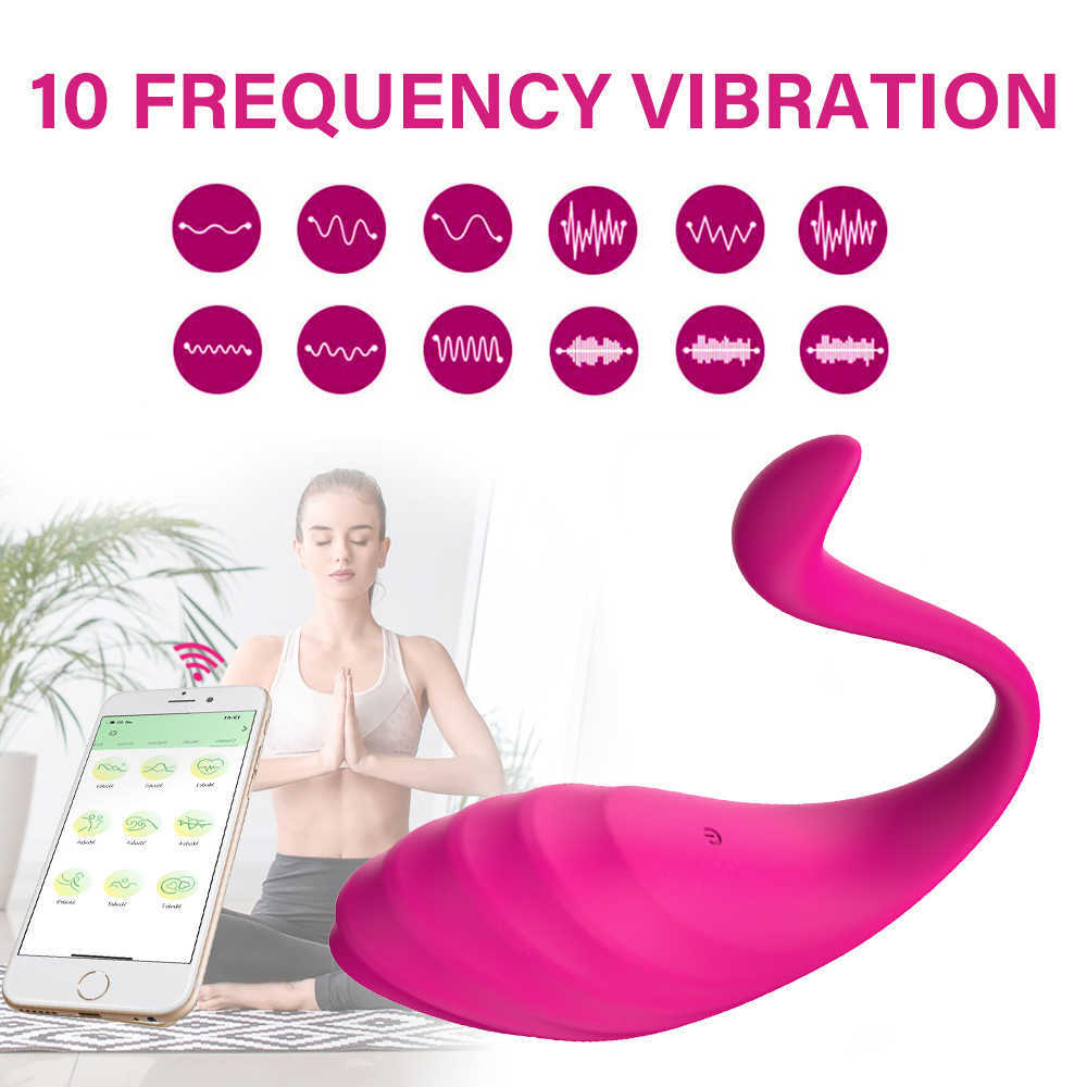 Trådlös appkontroll vibrerande äggvibrator bärbara trosor vibratorer spot vaginal kegel boll sex leksak för kvinnor