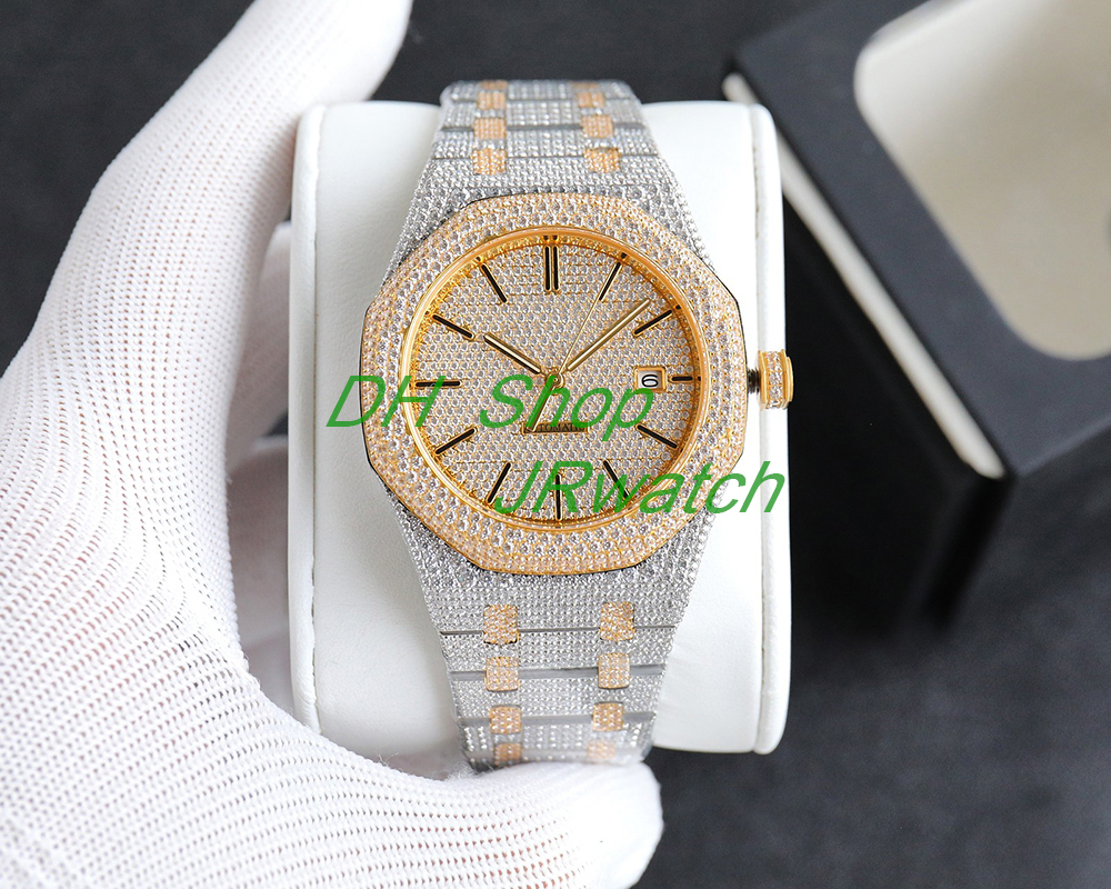 Top Custom Men s Watch Luxu Swarovski Diamond Full Star Sports Watch With ETA 3120 Automatic Mechanical Watch Luxury Display Collection Type Watch 41MM Business Gift