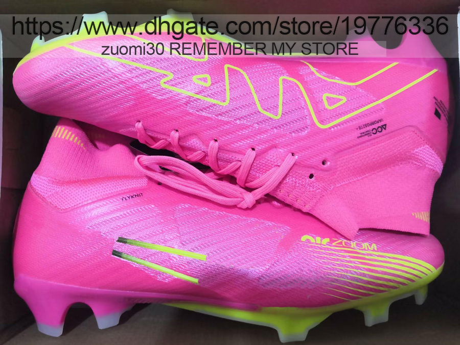 Send With Bag Quality Football Boots Zoom Mercurial Superfly 9 Elite FG Lithe Soccer Shoes High Ankle 25th Anniversary Trainers Mbappe CR7 Ronaldo Football Cleats
