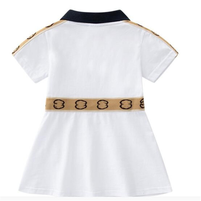 Новый стиль маленькие девочки платья летние детские платья с коротким рукавом
