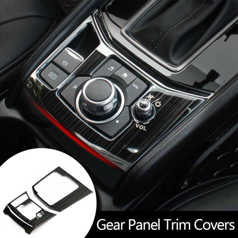 New For Mazda CX-5 CX5 2020-2017 Accessories Central Control AT Gear Panel Trim Covers Interior Stainless Steel Car Decoration