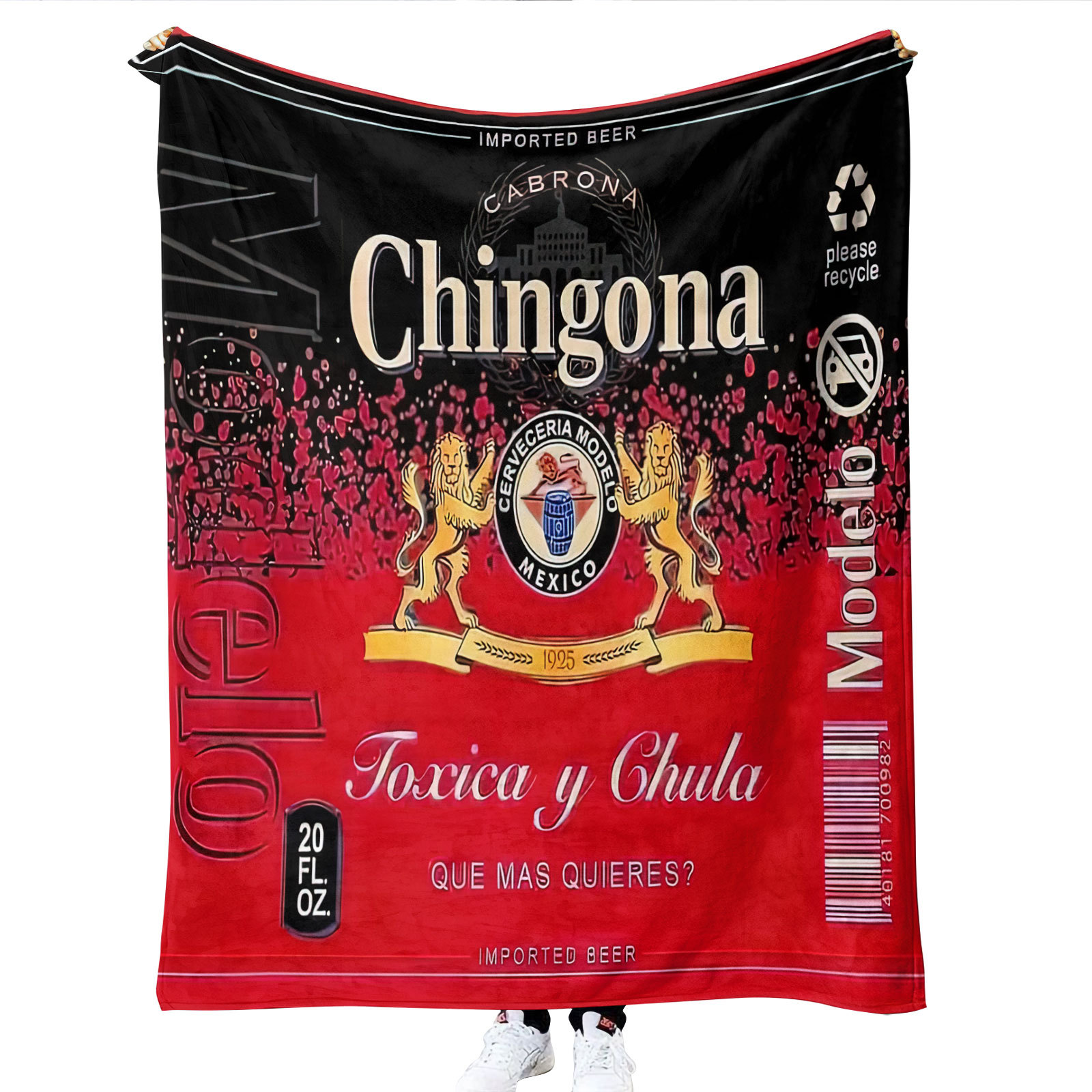 2023 beliebte mexikanische Borracho Borracha Chingona Chingon Sublimation Fleece Reisedecke Bedruckte individuelle Decke
