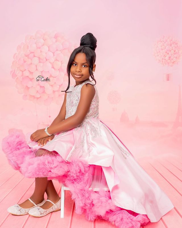 2023 Pink Beaded Flower Girl Dresses A-line Hi-Lo Satin Tiers Tulle Tutu Lilttle Kids Birthday Pageant Weddding Gowns ZJ5145