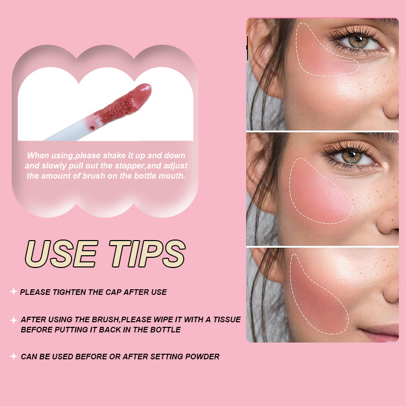 Jolly Jojo Liquid Blush For Girl Foreigner Hot Selling Face Repair Highloss High Gloss Waterproof Rouge Beauty Cosmetics Stock Women Make -up Producttrend