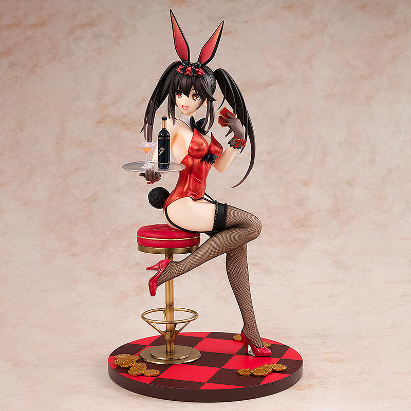 面白いおもちゃデートライブライトノベルのTokisaki Kurumi Bunny Ver。 kdcolle pvcアクションフィギュア日本のアニメフィギュアモデルおもちゃ人形gi