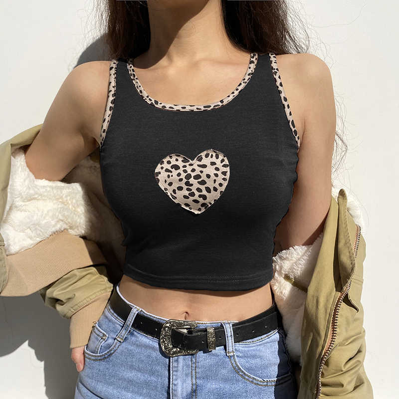 Tanks camis xingqing simpatico femminile stampato da donna Y2K graphic cami stretto fit u collo senza maniche canotte e-girl giovani abbigliamento ragazze p230526