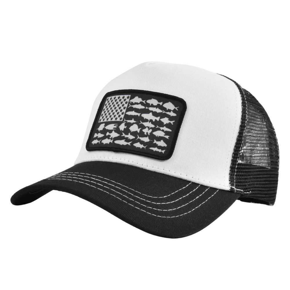 Snapbacks Malla Bandera americana gorra de béisbol etiqueta de mujer sombrero de pato malla transpirable camionero sombrilla hombres y mujeres G230529