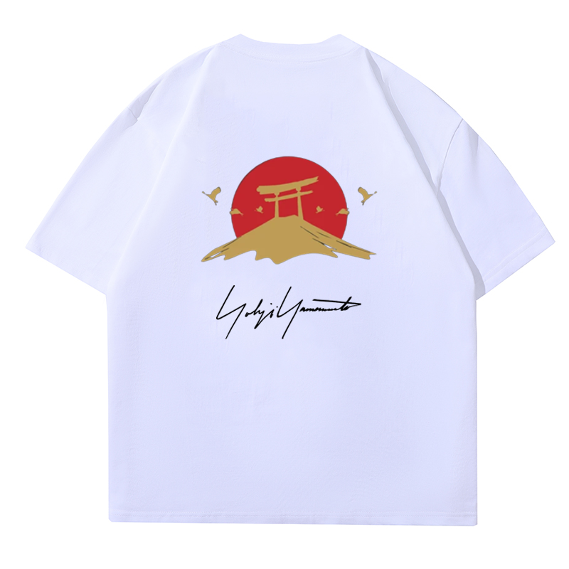 남자 T 셔츠 여자 Tshirt 여름 23ss 일본 청소년 페인트 패턴면 둥근 목의 느슨한 짧은 소매 티셔츠