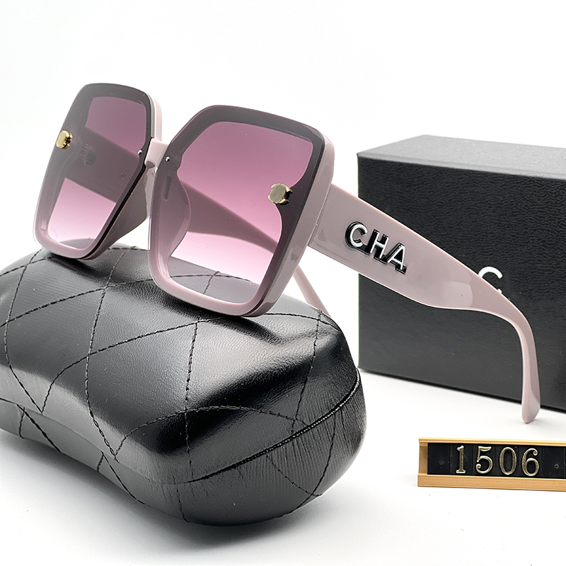 lunettes de soleil design pour femmes channel mens lunettes de soleil surdimensionnées monture carrée lunettes de soleil polarisées d'été avec des jambes de lunettes larges avec boîte