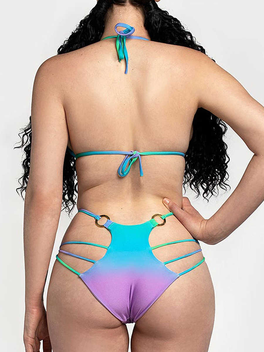 Swim Wear Ring Link Tassel Bikinis 2023 Women String Swimsuit Sexig badkläder FA Padded Bathers Bathing Swimming Summer Beachwear AA230529