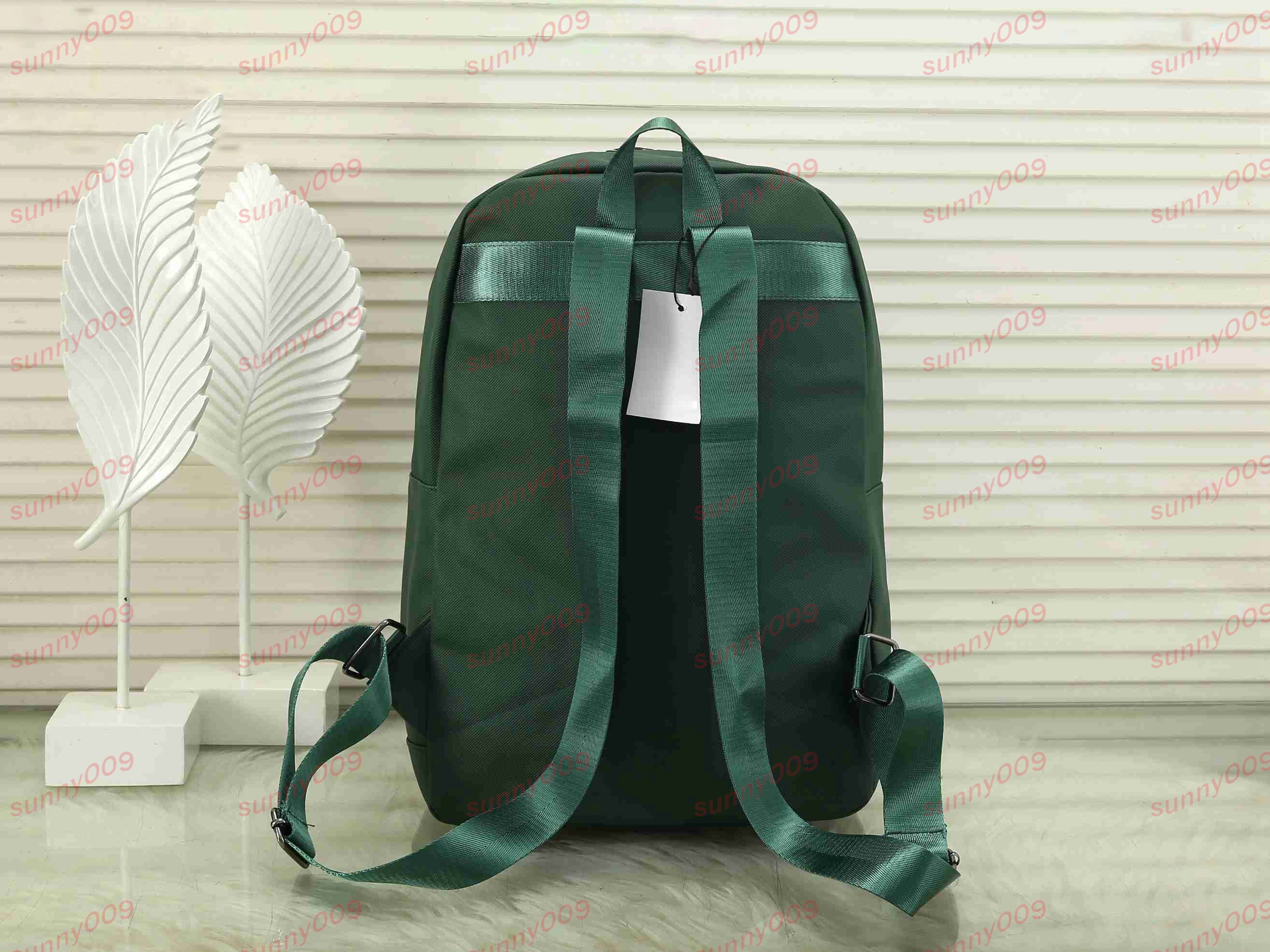 Backpack Black Royal Green Backpack Double Zipper Designer Bolsas de designers School Travel Bag de lazer de luxo de mochilas de computador