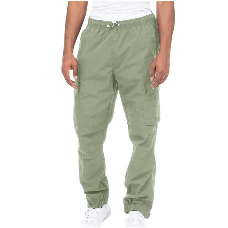 Byxor nya mäns bomull HomeBre Summer Breattable Solid Color Linen Pantalones Fitness and Leisure Street Wear P230529