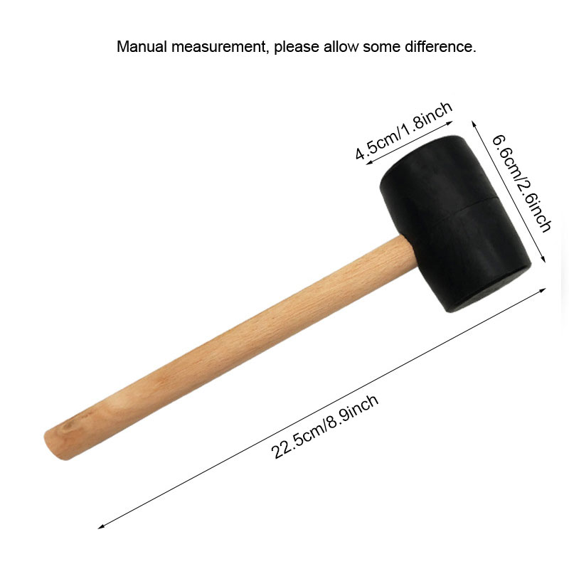 Gummihammer, ergonomischer Holzgriff, Holzbearbeitung, Bau, DIY-Projekte, doppelseitiger Hammer, Gummikopf, W0030