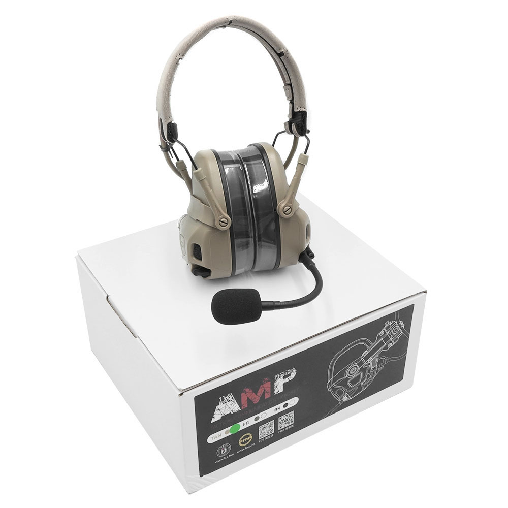 New AMP Headset Full Digital Dual DPS Tactical FMA Headset Communication Noise Reduction w/ V60 PTT Combo