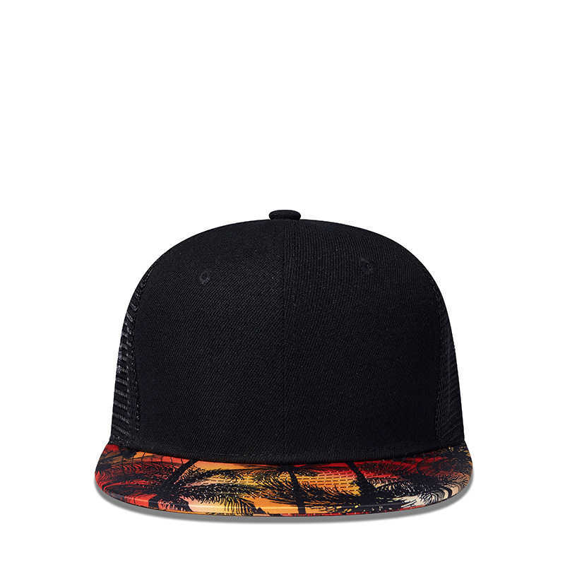 Snapbacks 2022 neuer Hip-Hop-Netzhut, roter Kokosnuss-Hut mit flacher Krempe, Sommerhut G230508