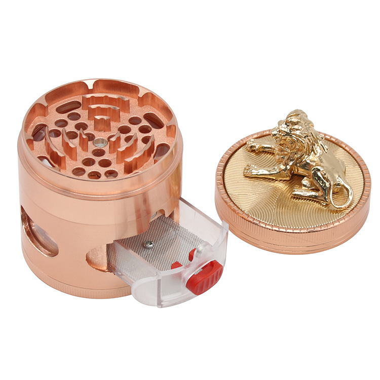 Smoking pipe Fashionable cartoon new zinc alloy cigarette grinder 4-layer 63mm drawer cigarette grinder