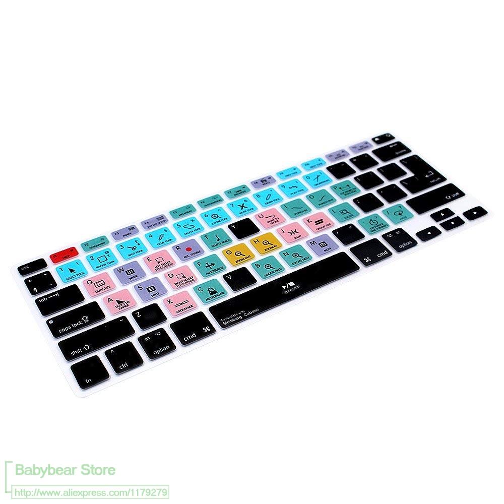 Covers Steinberg Cubase Hotkey Shortcuts Keyboard Cover Silicone Skin For old Macbook Pro 13 15 Euro EU US for MacBook Air 13.3