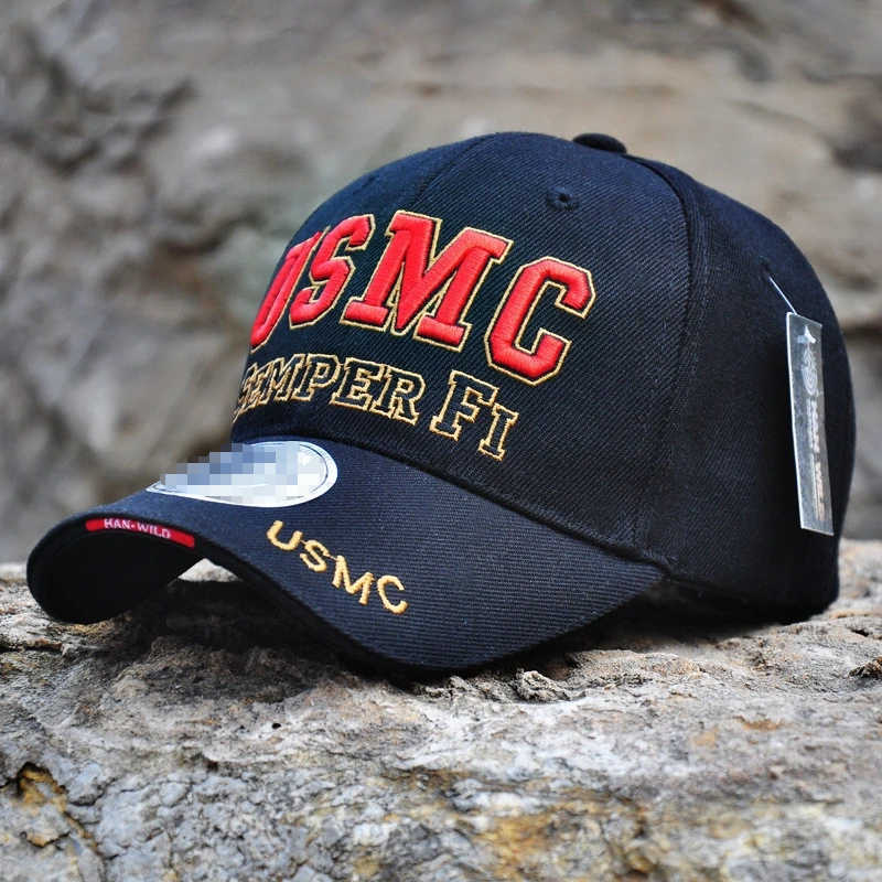 Snapbacks nya militära fans utomhus taktiska USMC Benny Training Hat Men's Baseball Cap G230529