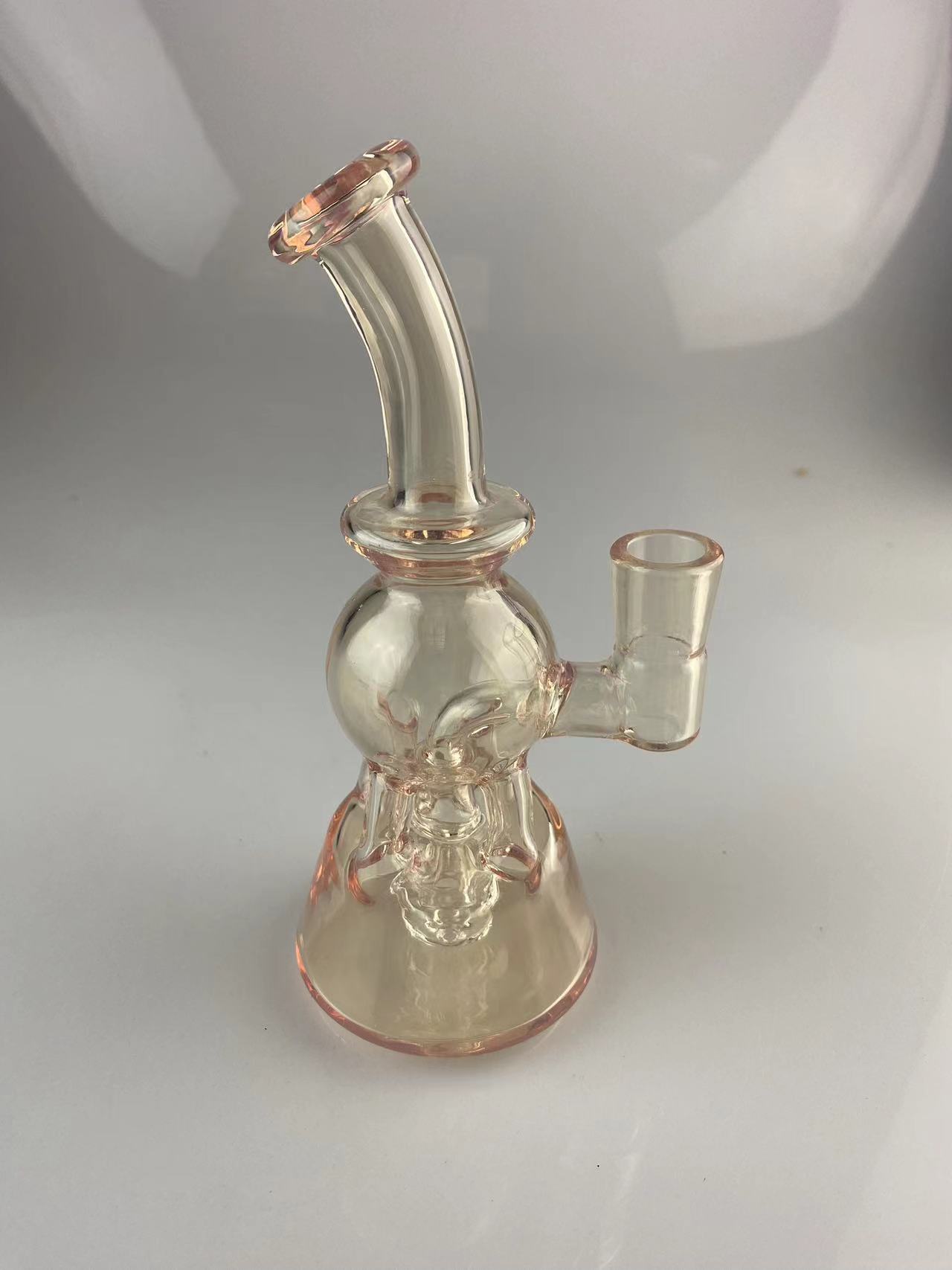 Rökning Glass Hookahs Recycler Rig med numret 2 Ny färg 14mm Joint