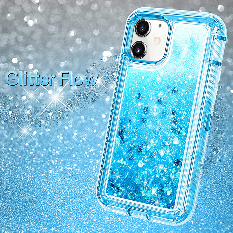 Glitter Liquid Quickstand Telefoonhoesjes voor iPhone 15 14 13 12 11 Pro Max XSmax XR XS X 7 8 Plus Luxe Fashion Shockproof Volledige beschermende mobiele telefoonhoes