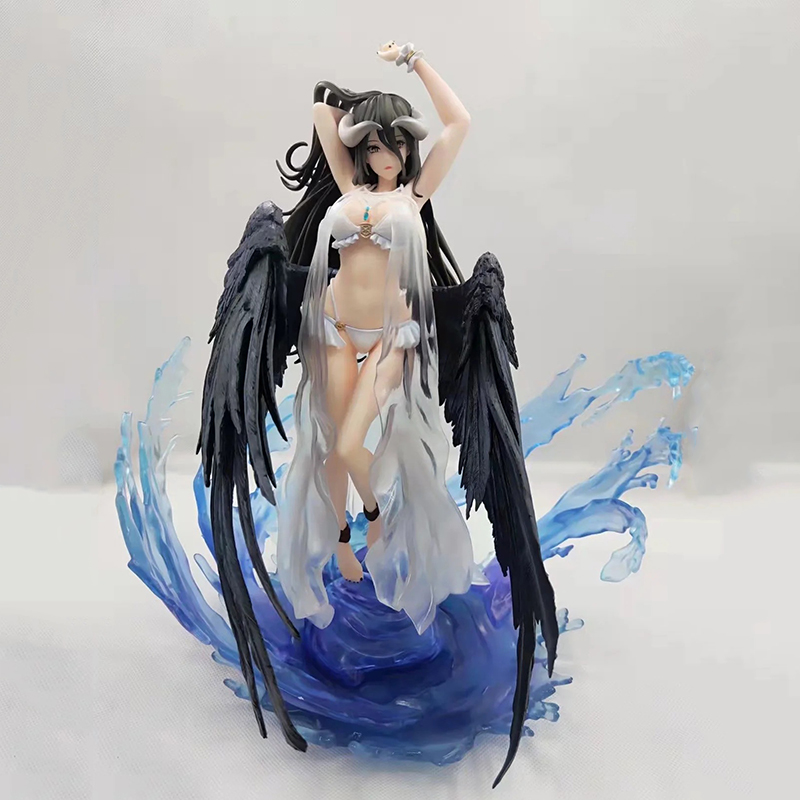 Roliga leksaker japanska Shibuya Scramble Figure Overlord Albedo Swimsuit ver. 1/7 skala PVC -action Figur Anime Sexig figurmodell till