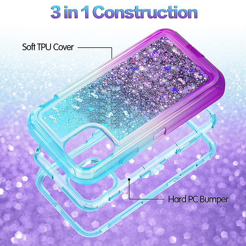 Glitter QuickStand Phone Cases for iPhone 15 14 13 12 11 Pro Max XSMAX XR XS X 7 8 Plus Fashion Tradient Shockproof Cover Cover Cover Cover Cover Cover