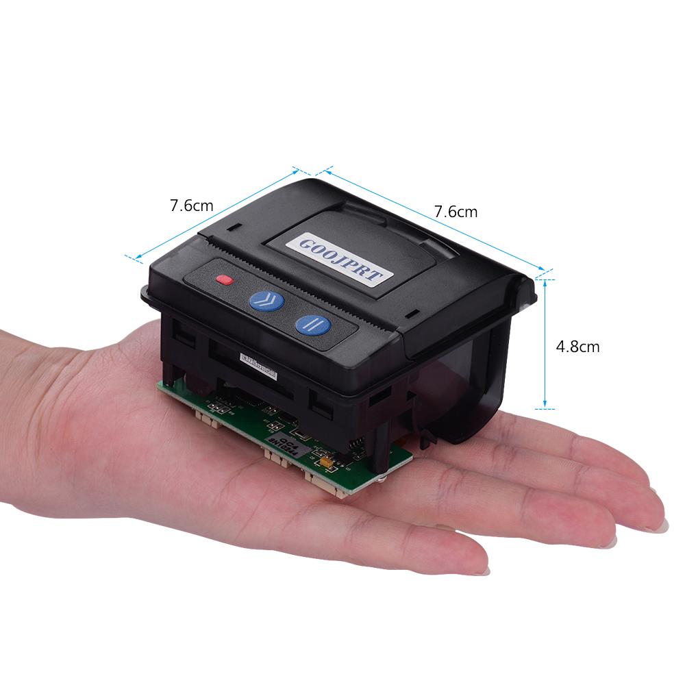 Printers GOOJPRT QR203 Printer Module 58mm Low Noise Direct Thermal Printing Mini Panel Mobile Receipt Printer Serial Interface RS232C