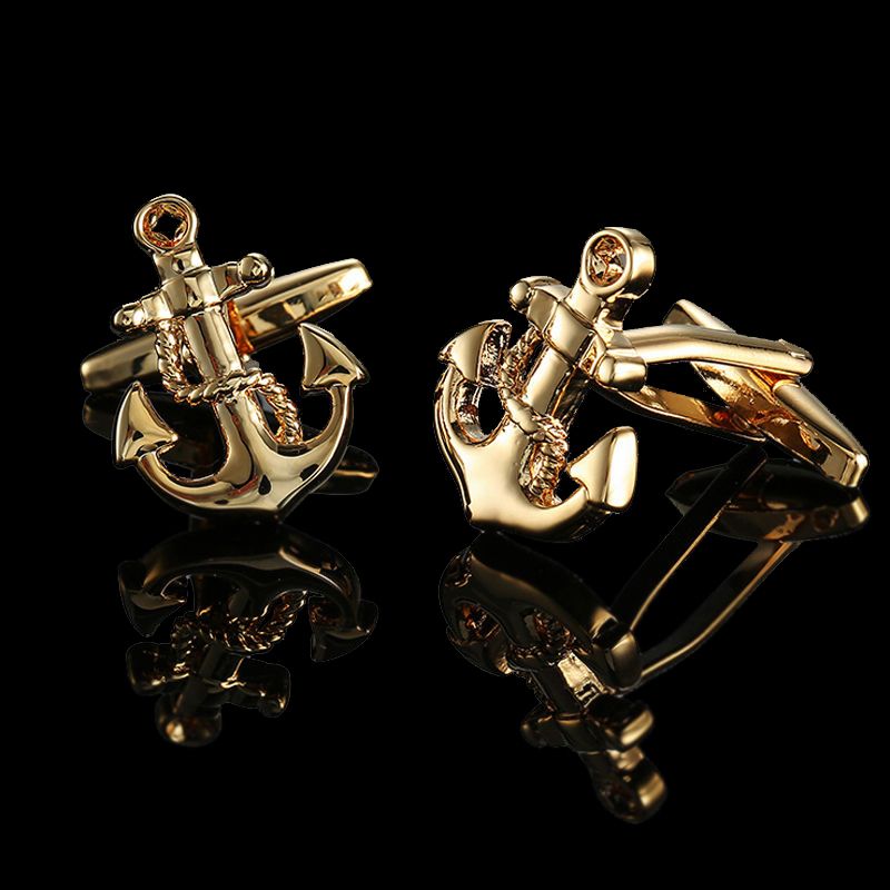 Cuff Links Summer high quality brass plated 18K Gold luxury gold Cufflinks classic style fashion men's French shirt cufflink man gift 230607