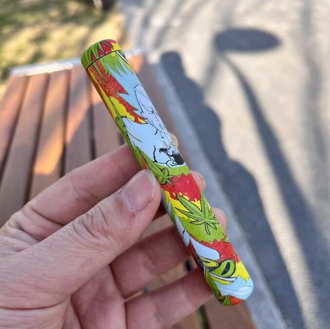 En son desenler tütün alüminyum doob tüp hava geçirmez su geçirmez depolama depolama kavanozları konteyner koni tutucu seyahat 110mm metal sigara hap kutusu