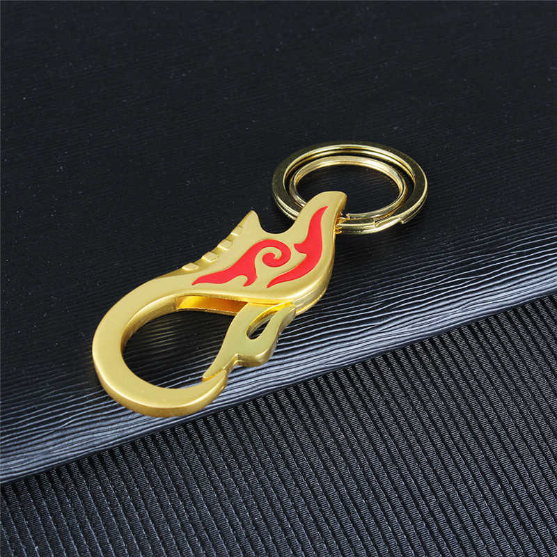 Key Rings New Creative Flame Men's Alloy Trinket Luxury Waist Suspended Sleutelhanger Car Keychain Gift G230526