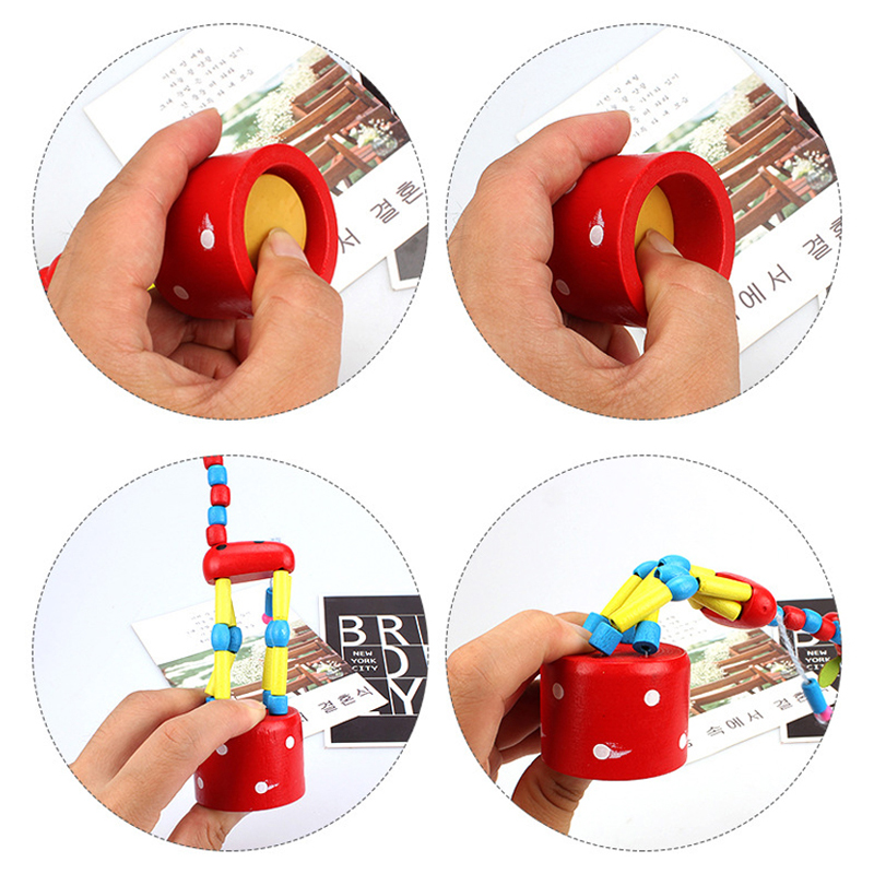 Montessori Toys edukacyjne drewniane zabawki dla dzieci Wczesne uczenie się ćwiczenia palce dziecięce elastyczne materiały żyrafy prezenty zabawkowe