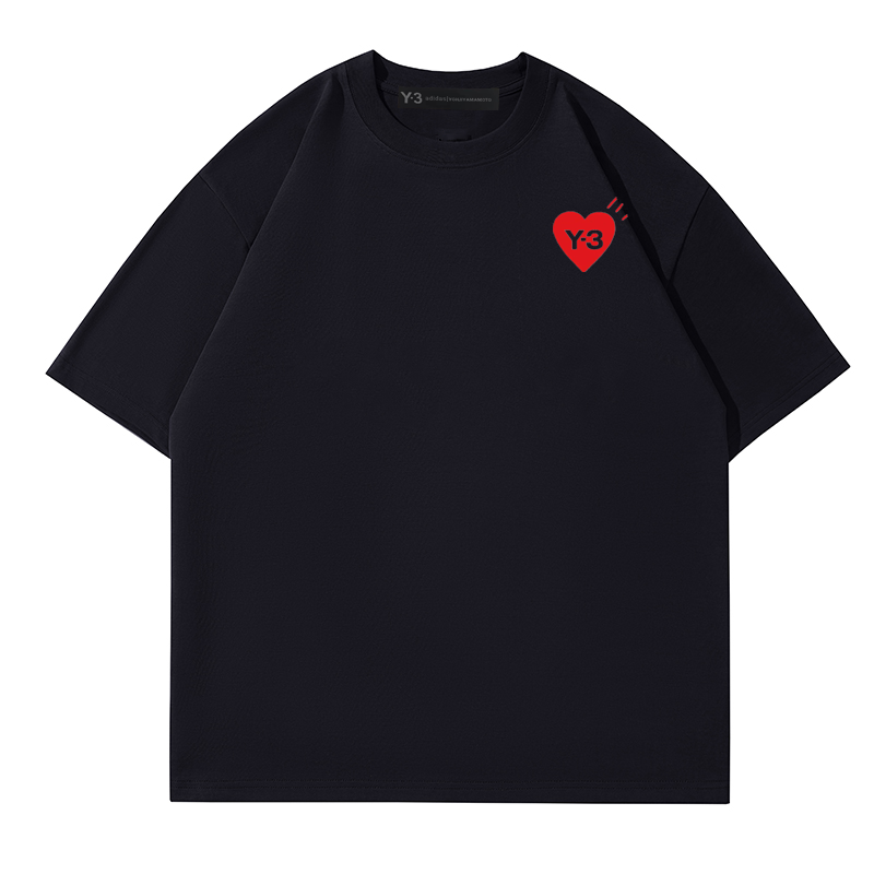 Hommes T-shirt Chemises de créateurs Femmes Tshirt Y3 Fabriqué par l'homme Été Amour Impression Rue Lâche Coton Col Rond T-shirt À Manches Courtes