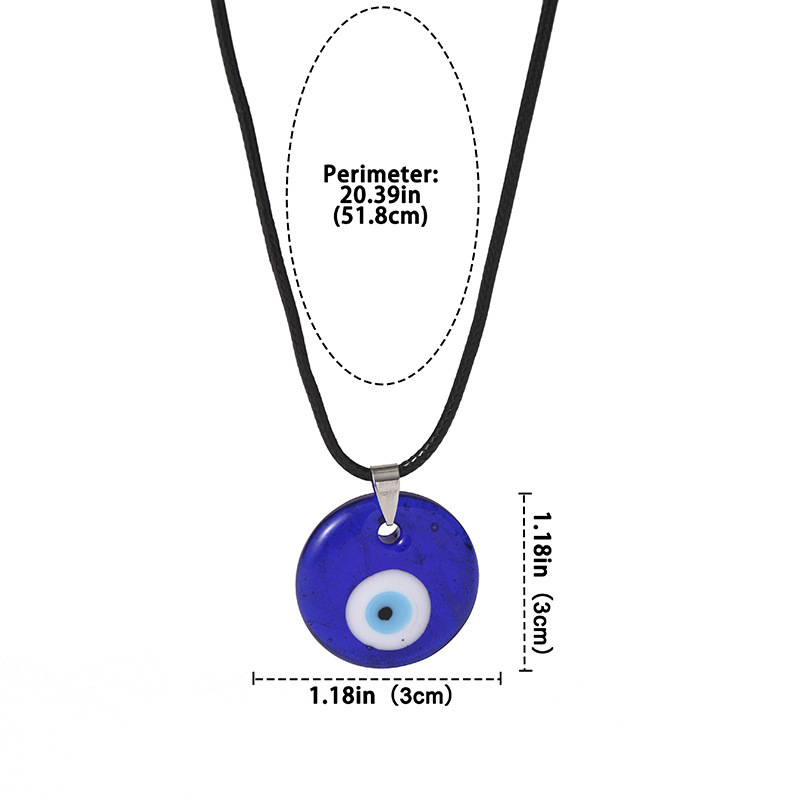 男性向けのクリエイティブなトルコの邪悪な青い目のペンダントネックレス