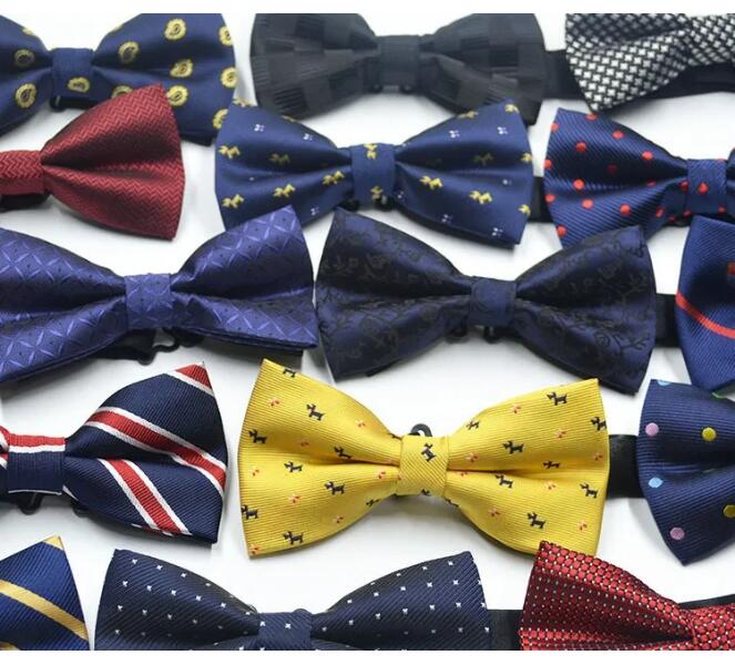 New Unisex Uomo Donna Papillon Gentle Mens Ties Bow Formal Commercial Tie Party Tuxedo Classic Butterfly Bowtie Polka Dot Stripes