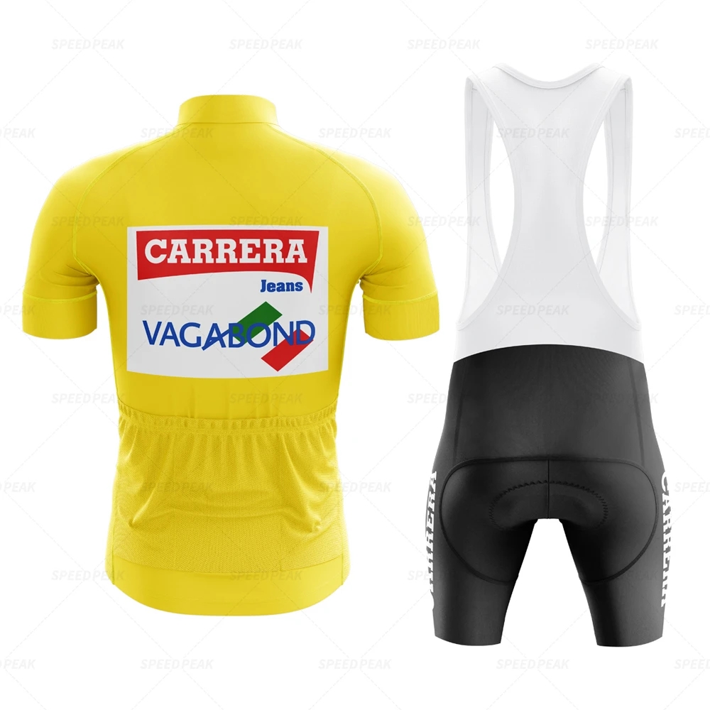 2024 New Carrera Cycling Jersey 19D Bike Shorts Set Ropa Ciclismo Mens Summer Quick Dry Cyching Maillot Bottom Clothing