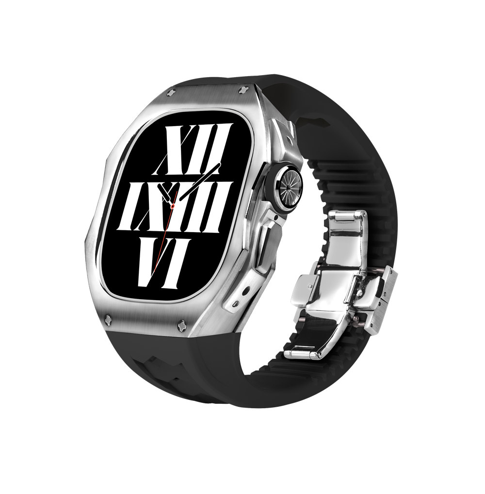 Custodia in lega di titanio premium + cinturino in gomma fluorurata AP Mod KIT Set Apple Watch Ultra 49mm