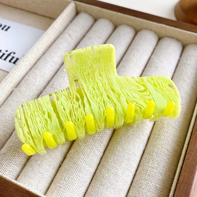 2023 New Trendy 8.5 CENTIMETRI di Acido Acetico Piatto Clip di Capelli di Colore Artiglio di Modo Della Gelatina di Colore Medio Shark Clip di Accessori Capelli