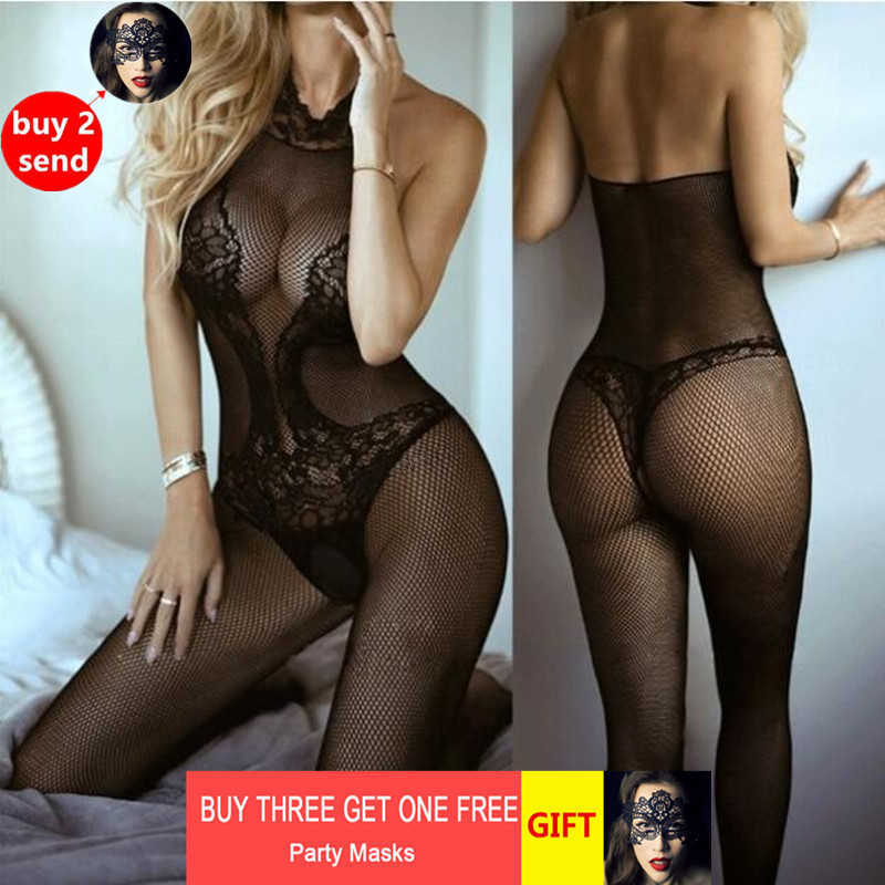 28% OFF Ribbon Factory Store and transparent network Podstuking sexy lingerie dolls suits Crochless