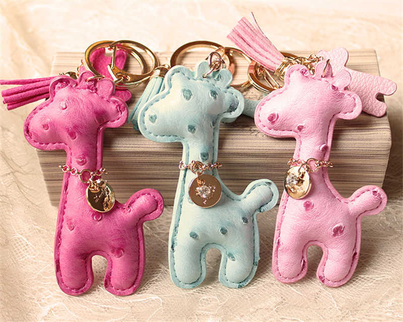 Nyckelringar Fancy Fantasy Giraffe Tassel KeyChain TrinKet Keyholder New Innovation Project Bag Pendant Chaveiro Llaveros G230526