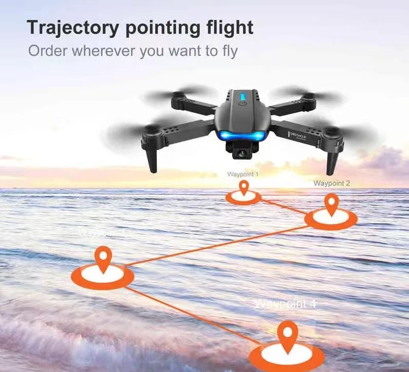 E99 PRO Drone Professionale 4K HD Doppia fotocamera Uav intelligente Evitamento automatico degli ostacoli L'altezza pieghevole mantiene il mini quadricottero