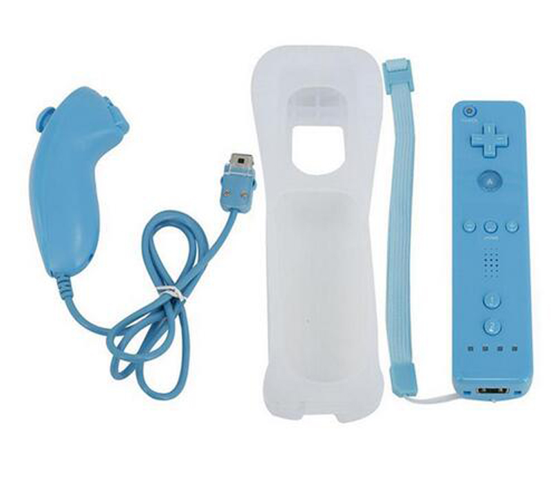 Wii U 무선 게임을위한 모션 플러스 컨트롤러없이 W-II 2를위한 원격 Nunchuck 1 Bluetooth Game Controle Gamepad Silicone 소프트 케이스 DHL