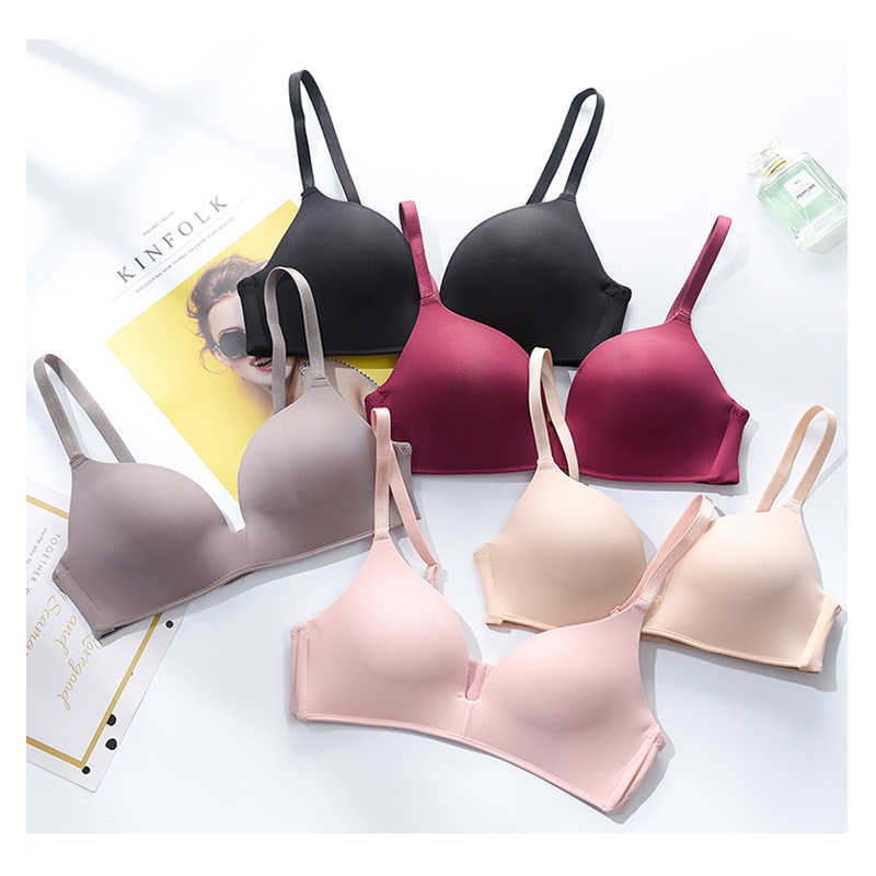 Bras Dikişsiz Seksi İpek Ücretsiz Kadınlar İçin Uygun Nefes Alabilir Polyester İnce Sütyen Kadın iç çamaşırı P230529