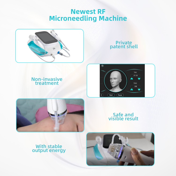 Machine de microneedling fractionnée RF avec marteau froid lifting du visage raffermissant les rides élimination des vergetures Rf Microneedle anti-âge raffermissant la peau