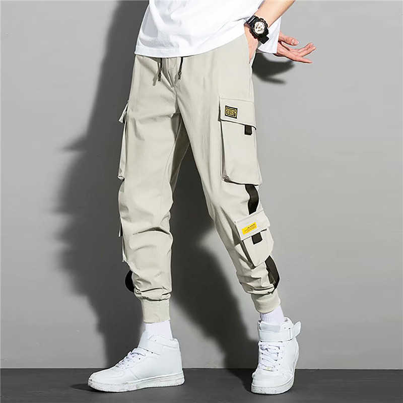 Fin Streetwear Casual Jogging Men Slim Fit Spring Cargo Pants Multi Pocket Women Feminino L-3XL P230529